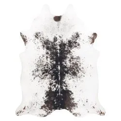 Covor Artificial Cowhide, Vaca G5074-1 alb maro din piele