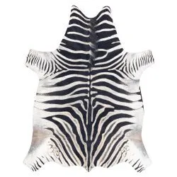 Covor Artificial Cowhide, Zebră G5128-1 alb negru din piele