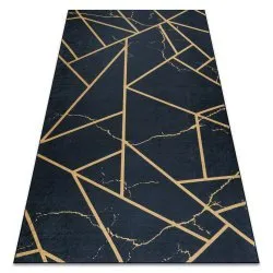 ANDRE 1222 covor lavabil Marmură, geometric anti-alunecare - negru