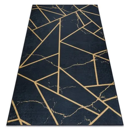 ANDRE 1222 covor lavabil Marmură, geometric anti-alunecare - negru