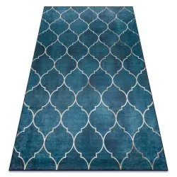 ANDRE 1181 covor lavabil marocani trellis anti-alunecare - albastru