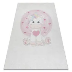 BAMBINO 1128 covor lavabil Inorog pentru copii anti-alunecare - cremă