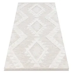 Covor ECO SISAL BOHO MOROC Caro 22312 franjuri - structural bej / cremă, covor reciclat