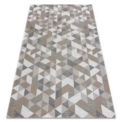 Covor CASA ECO SISAL Boho Triunghiurile 2816 cremă / taupe, covor reciclat