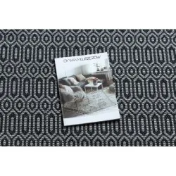 Covor CASA ECO SISAL Boho Ochi 22075 negru / gri, covor reciclat