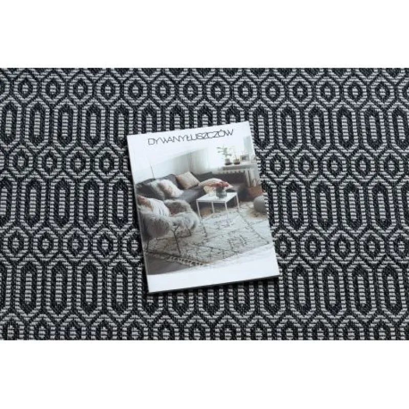 Covor CASA ECO SISAL Boho Ochi 22075 negru / gri, covor reciclat