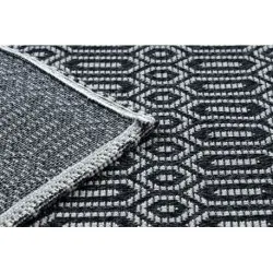 Covor CASA ECO SISAL Boho Ochi 22075 negru / gri, covor reciclat