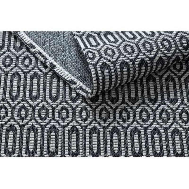 Covor CASA ECO SISAL Boho Ochi 22075 negru / gri, covor reciclat