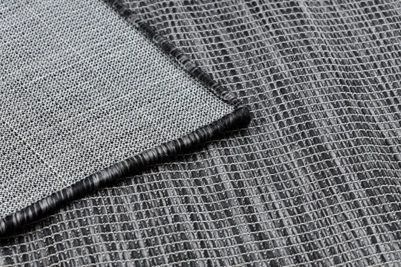Covor SISAL PATIO 2778 țesute plate negru / bej