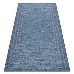 Covor SISAL PATIO 3071 grecesc țesute plate albastru inchis / bej