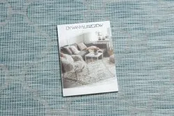 Covor SISAL PATIO 3069 trellis țesute plate - apa albastra