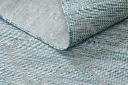 Covor SISAL PATIO 3069 trellis țesute plate - apa albastra