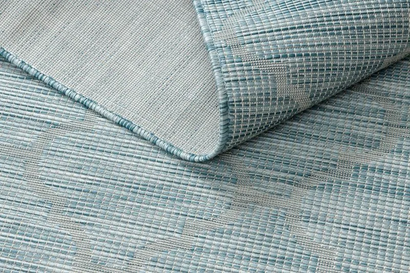 Covor SISAL PATIO 3069 trellis țesute plate - apa albastra