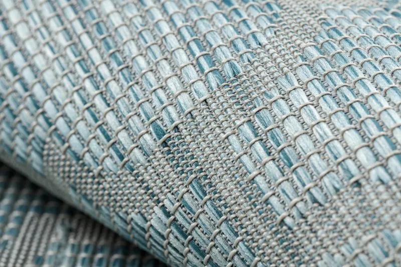 Covor SISAL PATIO 3069 trellis țesute plate - apa albastra