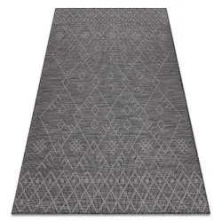 Covor SISAL PATIO 3077 Boho țesute plate - negru