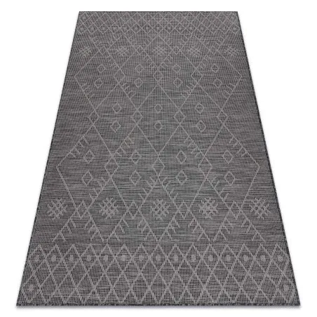Covor SISAL PATIO 3077 Boho țesute plate - negru