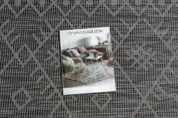 Covor SISAL PATIO 3077 Boho țesute plate - negru