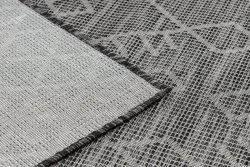 Covor SISAL PATIO 3077 Boho țesute plate - negru