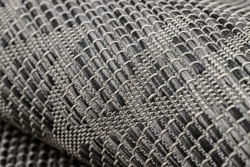 Covor SISAL PATIO 3077 Boho țesute plate - negru