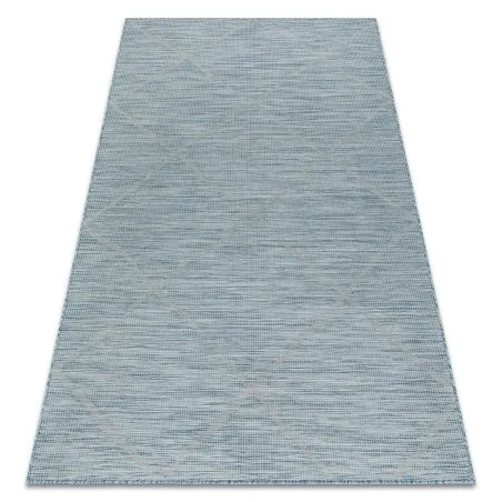 Covor SISAL PATIO 3075 Caro țesute plate - apa albastra