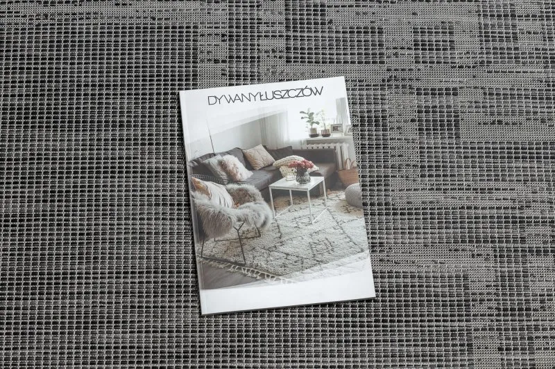 Covor SISAL PATIO 3071 greacă cadru țesute plate - negru