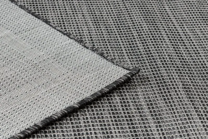 Covor SISAL PATIO 3071 greacă cadru țesute plate - negru