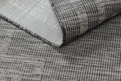 Covor SISAL PATIO 3071 greacă cadru țesute plate - negru