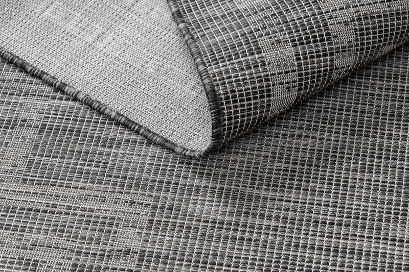Covor SISAL PATIO 3071 greacă cadru țesute plate - negru