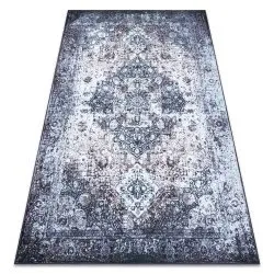 Covor ANTIKA ancret washedstone, ornament modern, lavabil - gri