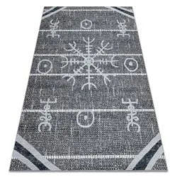 Covor ANTIKA 118 tek, aztec modern, lavabil - gri