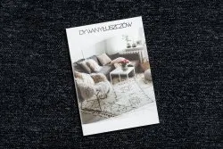 Dywan FLORENCE 24021 Jednolity, glamour, płasko tkany, frędzle - czarny