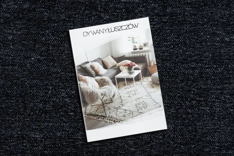 Dywan FLORENCE 24021 Jednolity, glamour, płasko tkany, frędzle - czarny