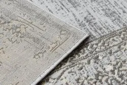 Dywan LIRA E1468 Rozeta, strukturalny, nowoczesny, glamour - szary / złoty