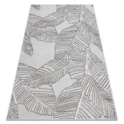 Covor LIRA E1482 Frunze, structural, modern, fascinație - gri