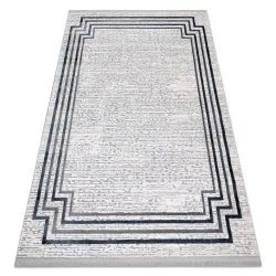 Covor TULS structural, franjuri 51242 Cadru fildeş / albastru