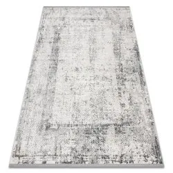 Covor TULS structural, franjuri 51324 Vintage, Cadru fildeş / gri