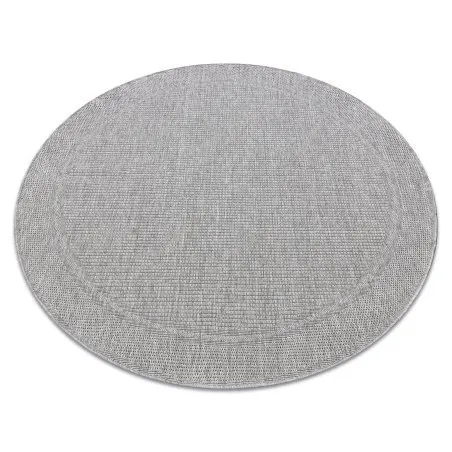 Covor TIMO 5979 cerc sisal exterior cadru gri deschis