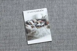 Covor TIMO 5979 cerc sisal exterior cadru gri deschis