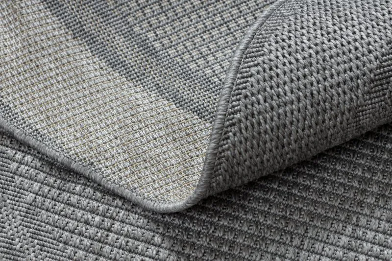 Covor TIMO 5979 cerc sisal exterior cadru gri deschis