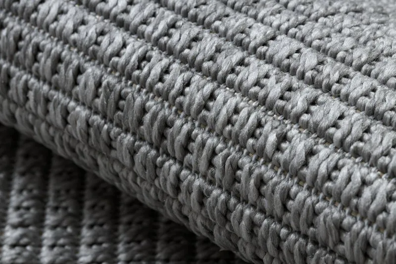 Covor TIMO 5979 cerc sisal exterior cadru gri deschis