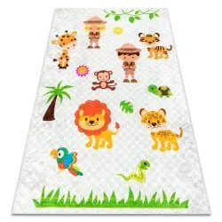 JUNIOR 52104.801 covor lavabil Safari, animale pentru copii anti-alunecare - gri