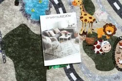 Dywan do prania JUNIOR 51803.804 Miasto, uliczki dla dzieci, antypoślizgowy - beż