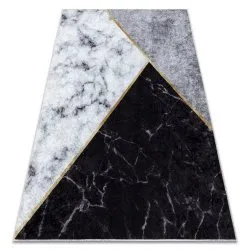 MIRO 51330.804 covor lavabil Marmură, geometric anti-alunecare - gri