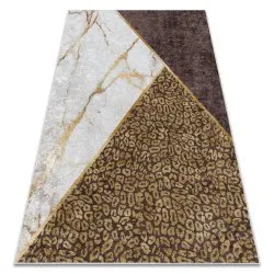 MIRO 51338.805 covor lavabil Marmură, geometric anti-alunecare - maro