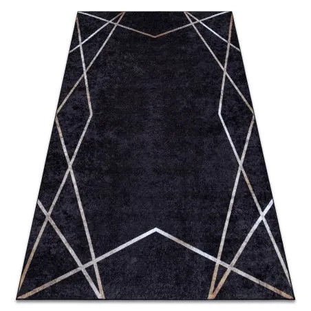 MIRO 51233.811 covor lavabil Geometric anti-alunecare - negru