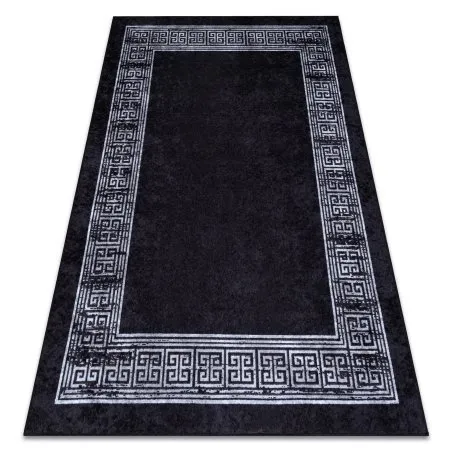 MIRO 51223.807 covor lavabil Marmură, greacă anti-alunecare - negru / alb