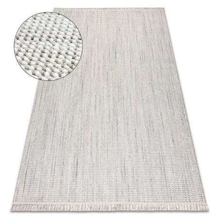Dywan NANO EO78B Melanż, pętelkowy, płasko tkany biały / szary