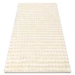 Covor BUBBLE fildeş 12 IMITARE BLANĂ DE IEPURE 3D structural
