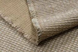 Dywan JUTE 3652 beż / szary jednolity - jutowy, płaskotkany, frędzle