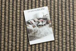 Dywan JUTE 3650 czarny / beż linie - jutowy, płaskotkany, frędzle